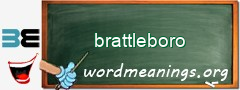 WordMeaning blackboard for brattleboro